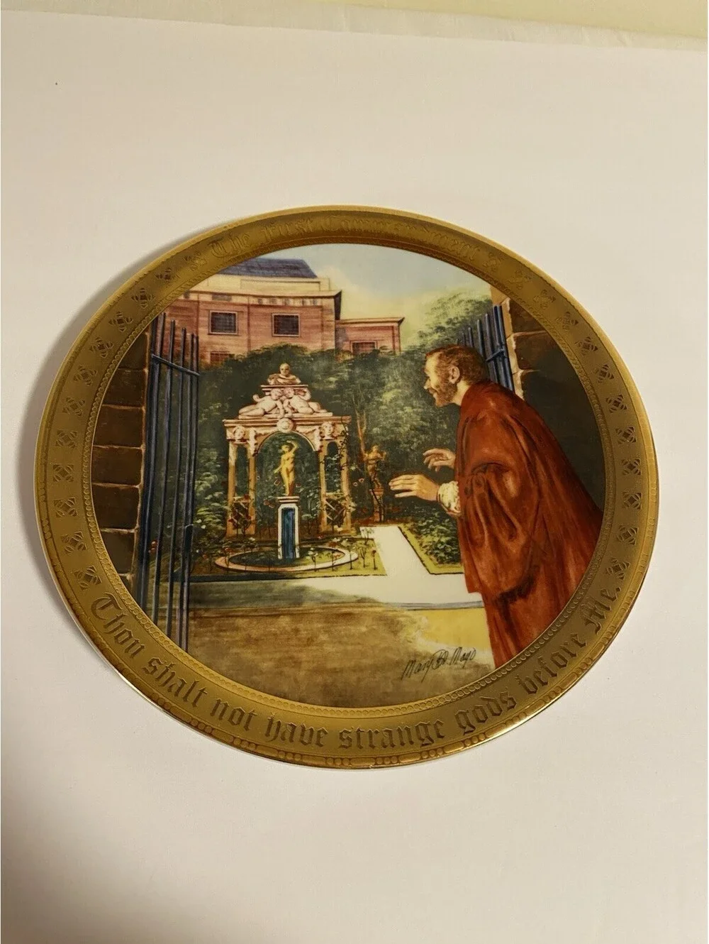 Danbury Mint, The Ten Commandments Plate Collection, 24K Gold, Tenth Commandment